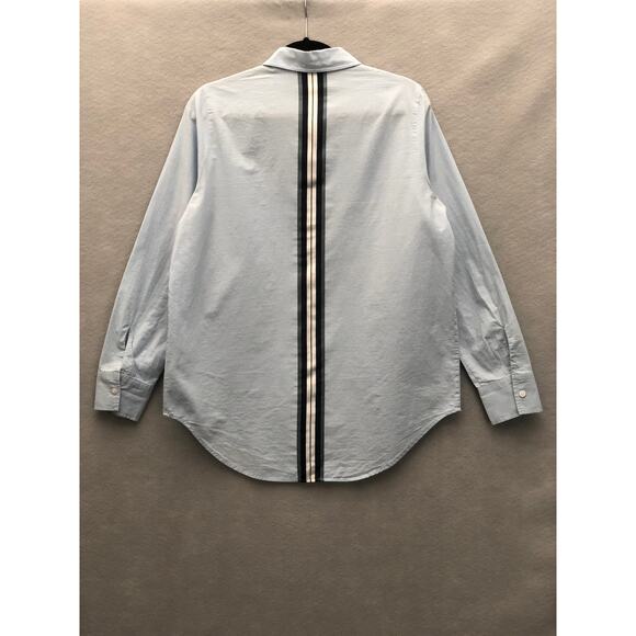 Athleta Women's Medium Button Up Shirt Blue - Picture 5 of 8